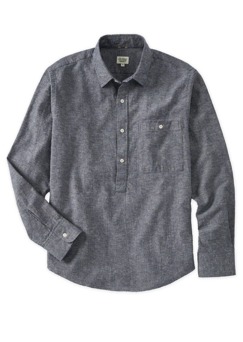 Chambray Offsides Popover Long sleeve