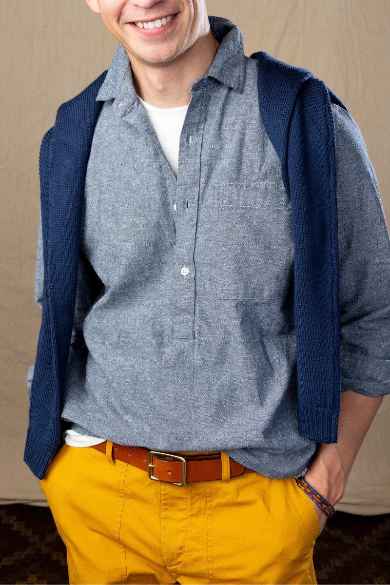 Chambray Offsides Popover Long sleeve