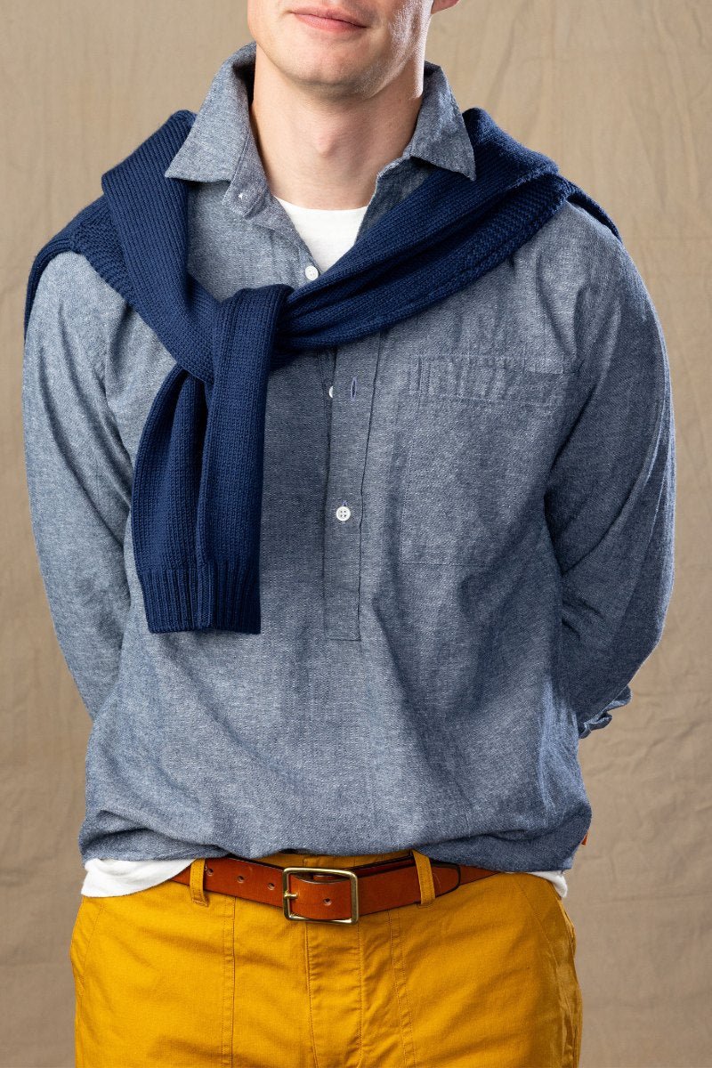 Chambray Offsides Popover Long sleeve
