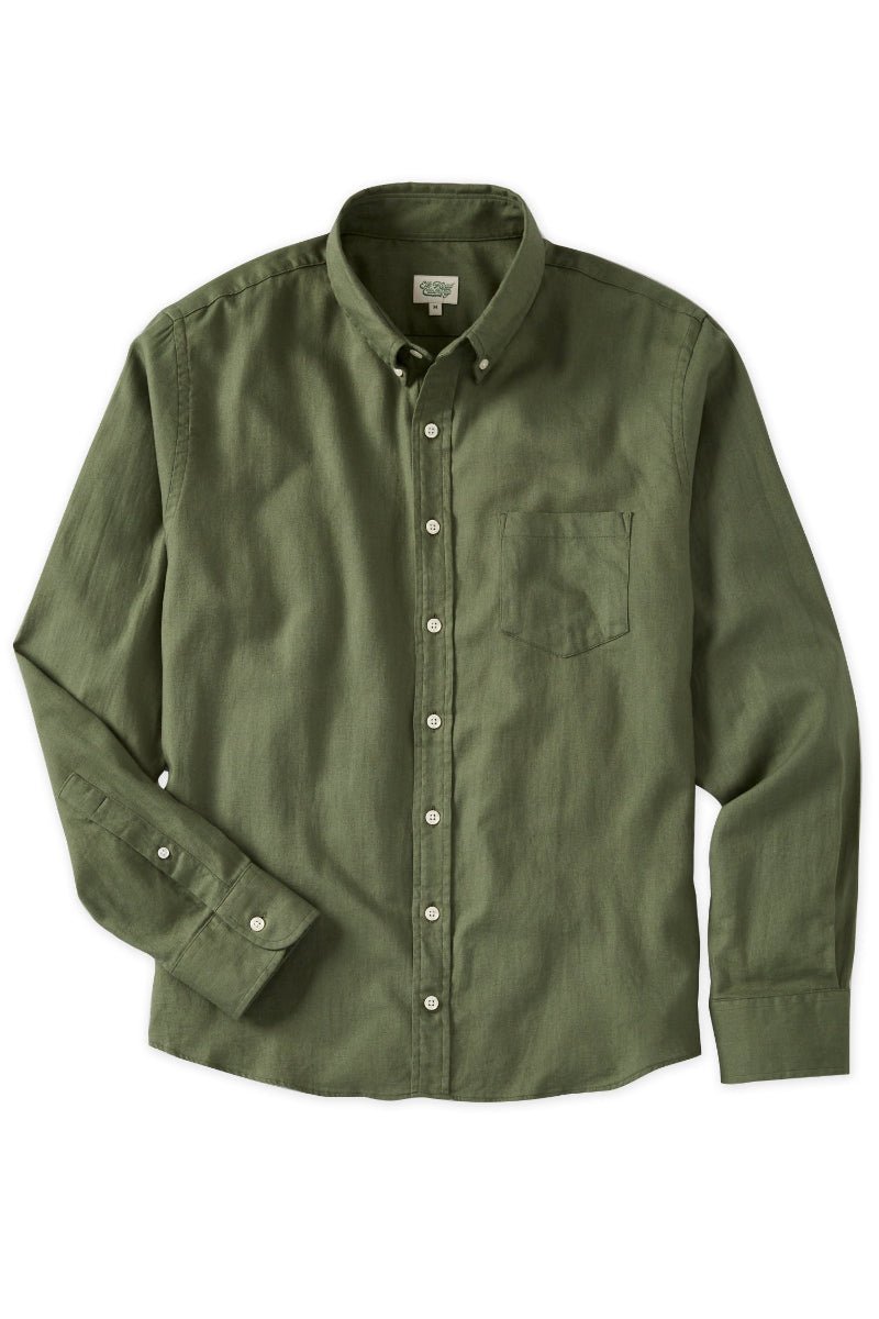 Sage Green Cotton Linen Sport Shirt