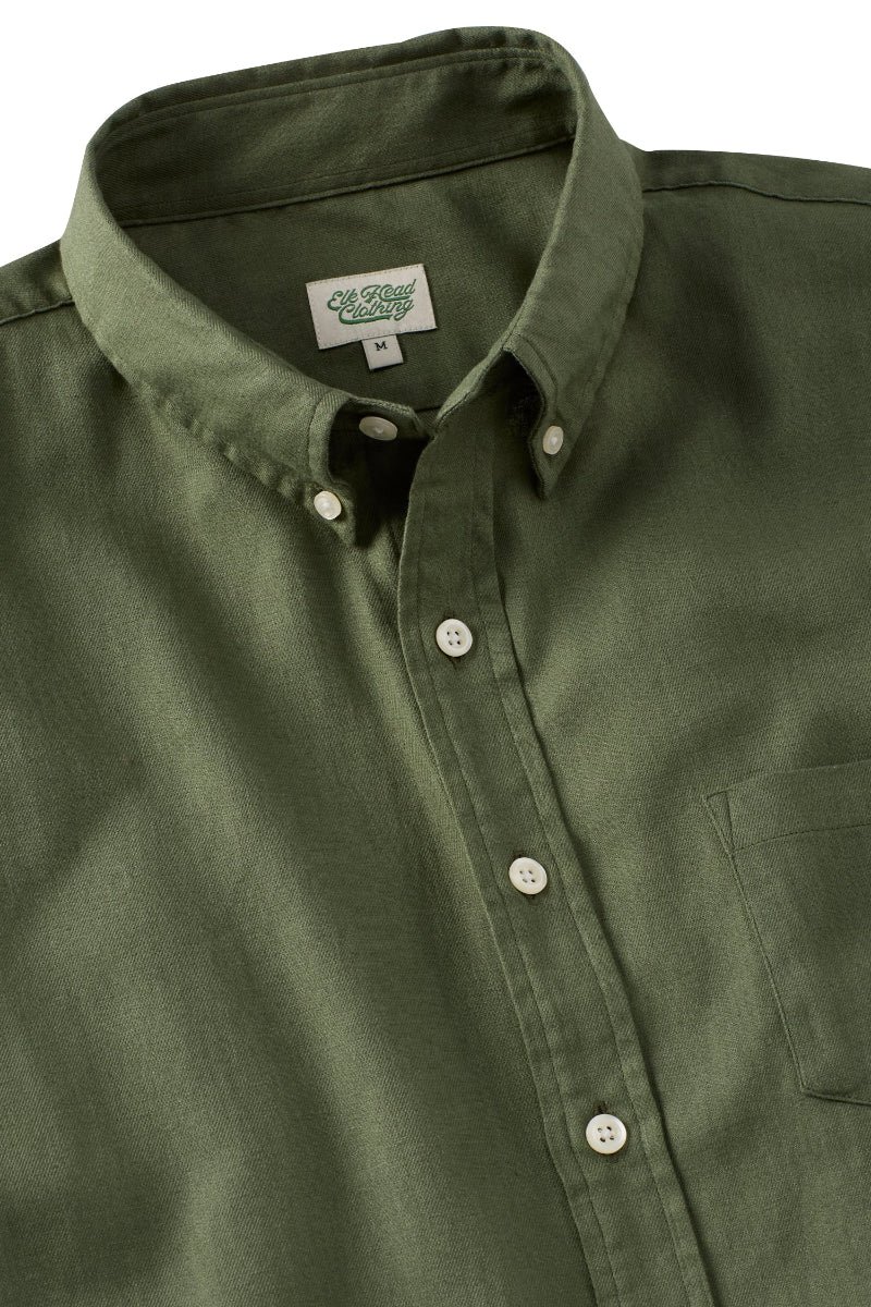 Sage Green Cotton Linen Sport Shirt