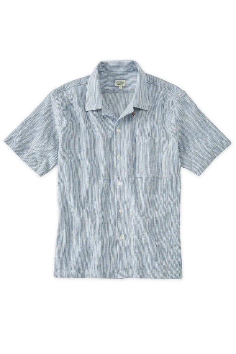 Coastal Stripe Gauze Camp Collar
