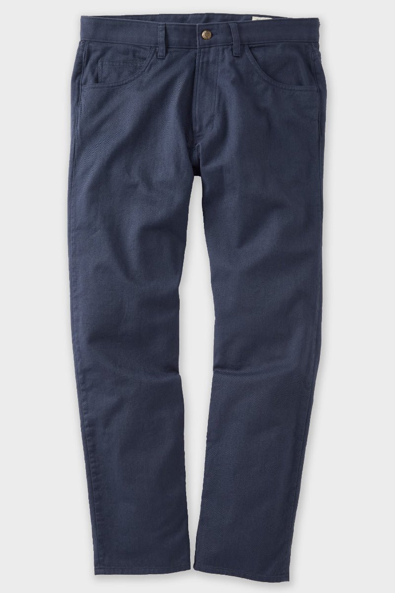 Athletic Straight Fit Japanese Cotton Twill 5-Pocket Pants In Denim