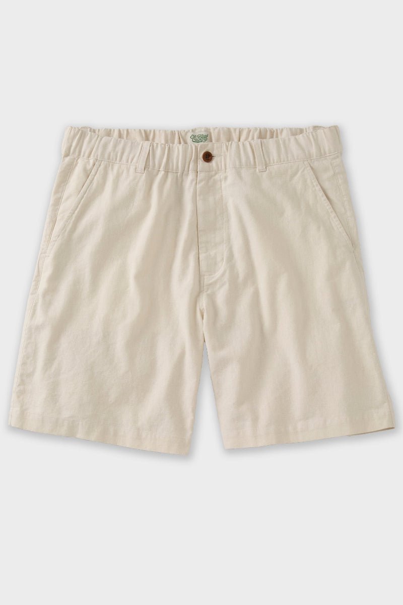 Ivory Cotton Linen Field Shorts
