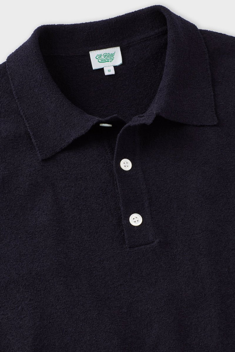 Blue Boucle Short Sleeve Polo