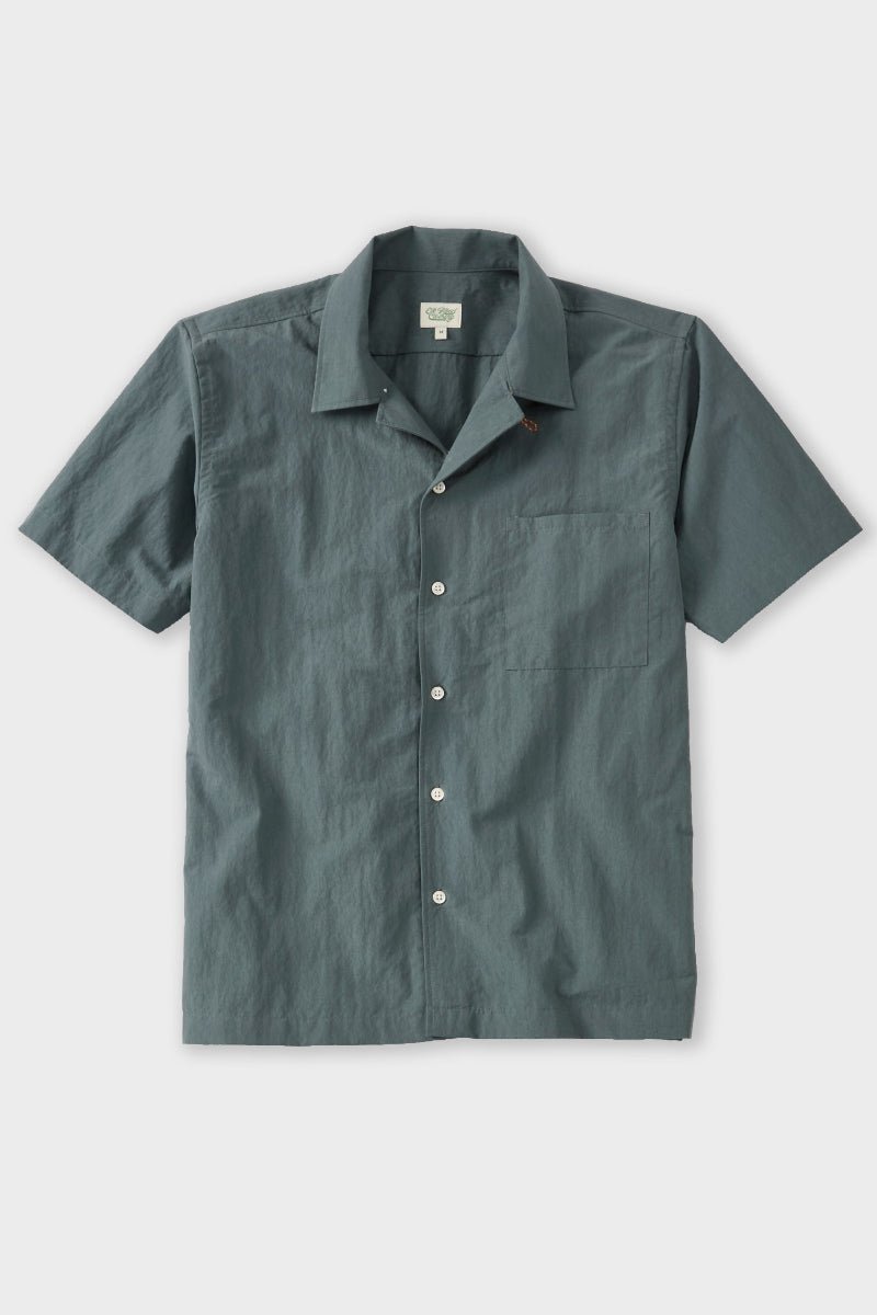 Teal Blue Supima Cotton Camp Collar