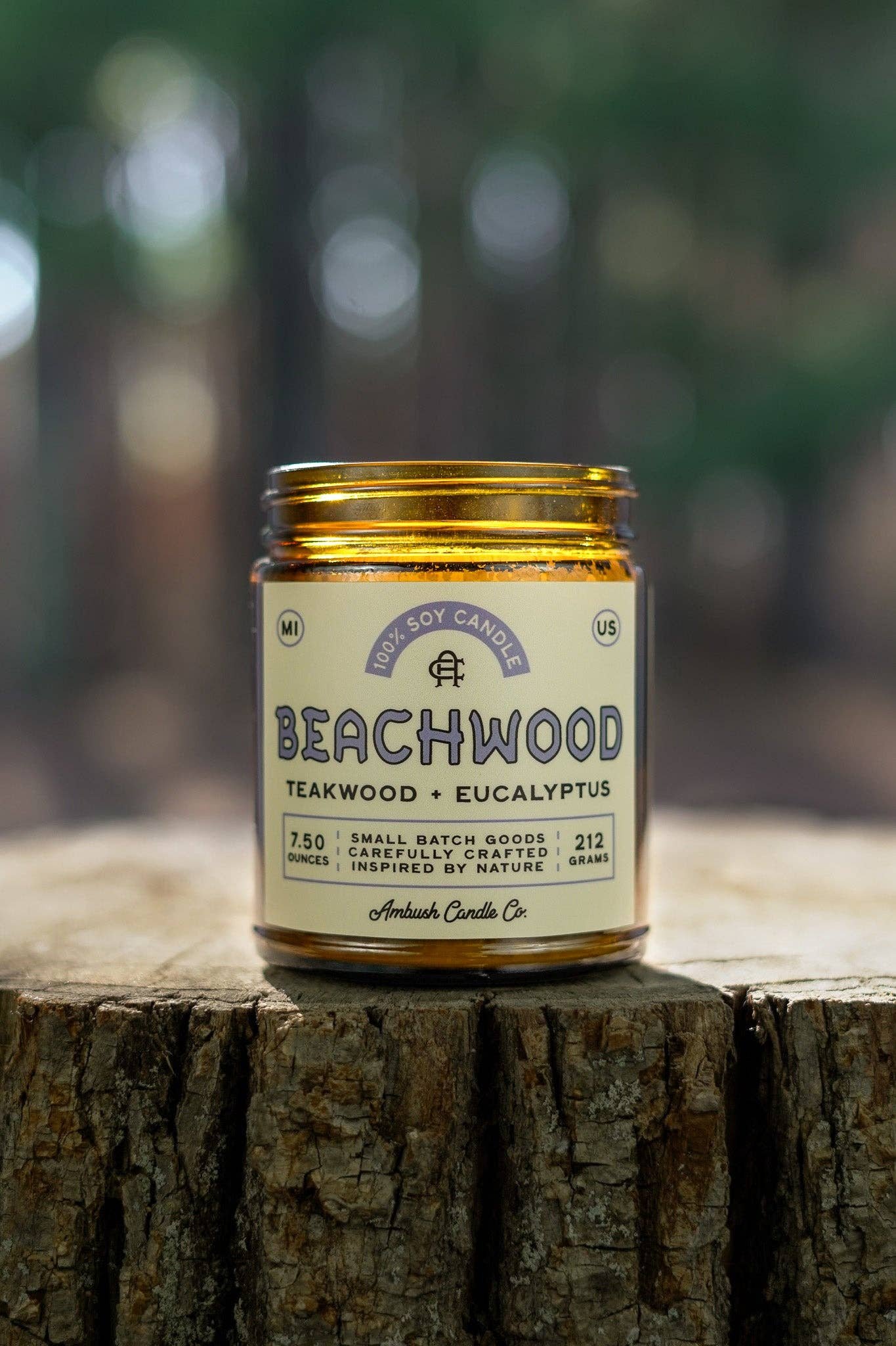 Beachwood | Teakwood + Eucalyptus Soy Candle: 12.5oz